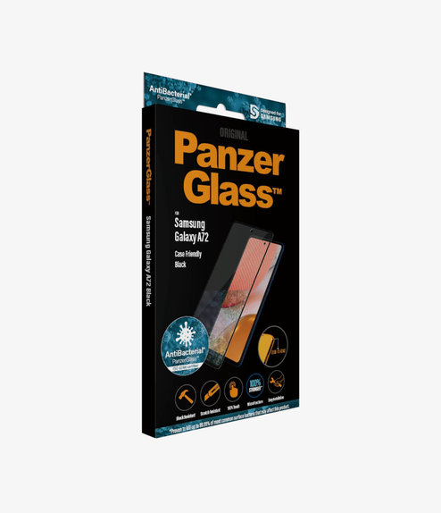 PanzerGlass - Geam Securizat Case Friendly AB pentru Samsung Galaxy A72, negru