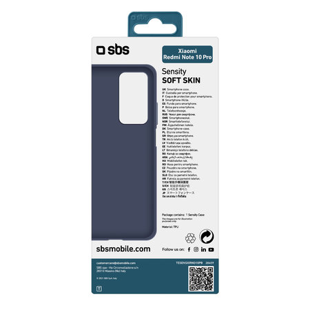 SBS - Caz Sensity pentru Xiaomi Redmi Note 10 Pro, albastru