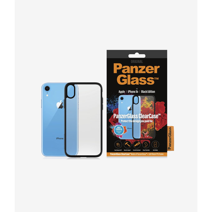 PanzerGlass - Caz ClearCase pentru iPhone XR, black