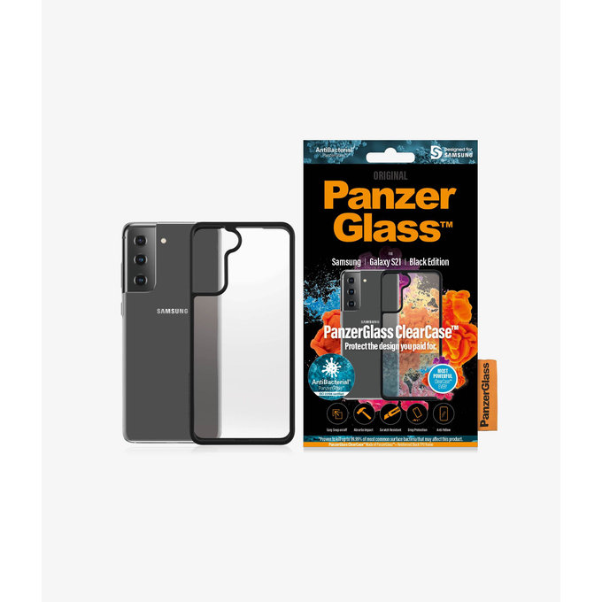 PanzerGlass - Caz ClearCase AB pentru Samsung Galaxy S21, negru