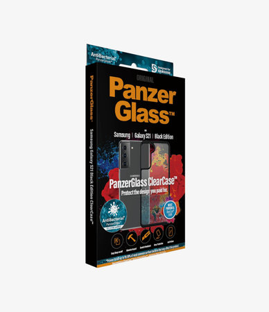 PanzerGlass - Caz ClearCase AB pentru Samsung Galaxy S21, negru
