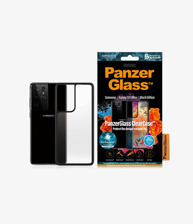 PanzerGlass - Caz ClearCase AB pentru Samsung Galaxy S21 Ultra, negru