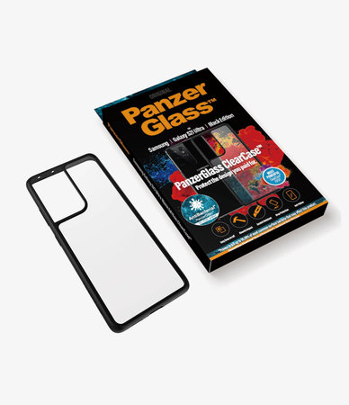 PanzerGlass - Caz ClearCase AB pentru Samsung Galaxy S21 Ultra, negru