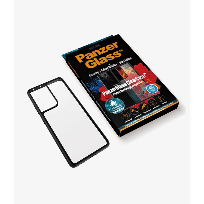 PanzerGlass - Caz ClearCase AB pentru Samsung Galaxy S21 Ultra, negru