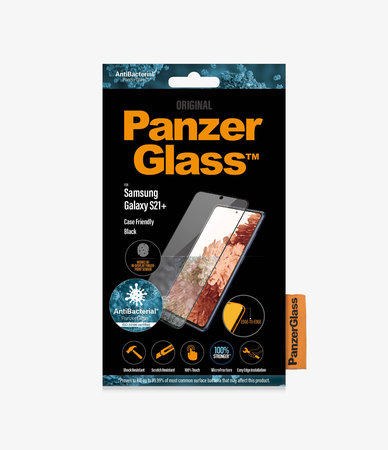 PanzerGlass - Geam Securizat Case Friendly AB pentru Samsung Galaxy S21+, Fingerprint komp., negru