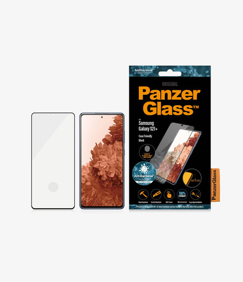 PanzerGlass - Geam Securizat Case Friendly AB pentru Samsung Galaxy S21+, Fingerprint komp., negru