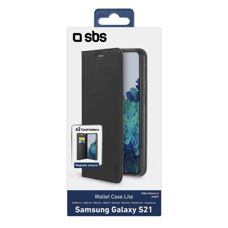 SBS - Caz Book Wallet Lite pentru Samsung Galaxy S21, negru
