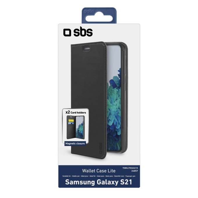SBS - Caz Book Wallet Lite pentru Samsung Galaxy S21, negru