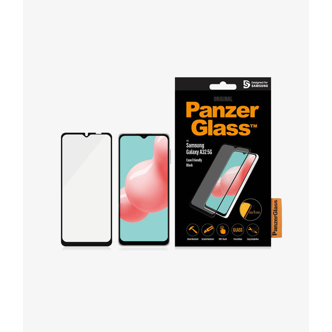 PanzerGlass - Geam Securizat Case Friendly pentru Samsung Galaxy A32 5G, negru