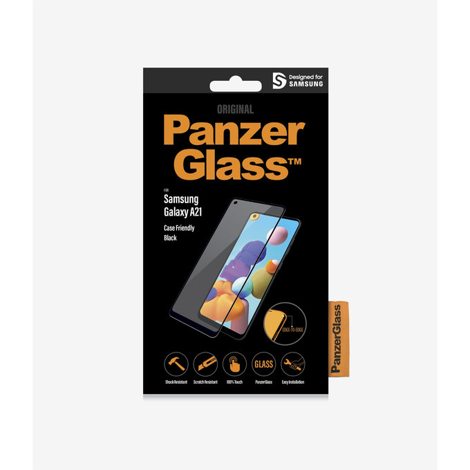 PanzerGlass - Geam Securizat Case Friendly pentru Samsung Galaxy A21, black
