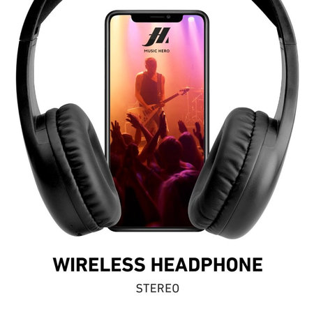 SBS Music Hero - Că?ti fără fir stereo cu microfon, negre