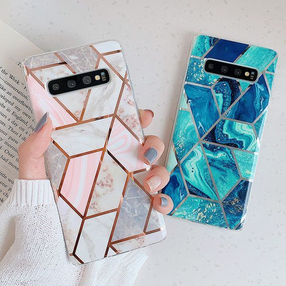 Tech-Protect - Husă Marble pentru iPhone SE 2020/8/7, roz