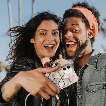 Tech-Protect - Husă Marble pentru iPhone SE 2020/8/7, roz