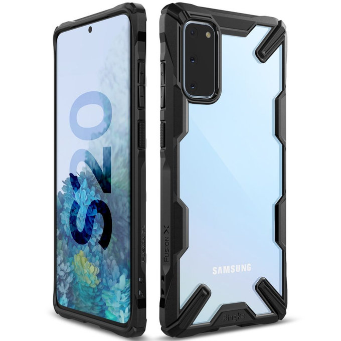 Ringke - Husă Fusion X pentru Samsung Galaxy S20, neagră