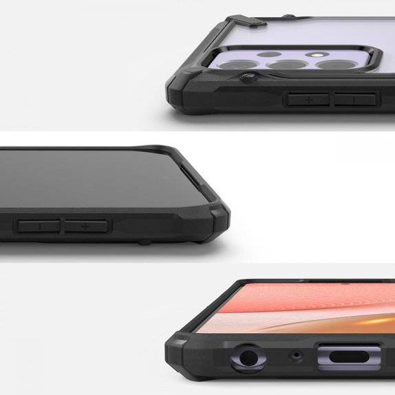 Ringke - Husă Fusion X pentru Samsung Galaxy A72 5G, neagră