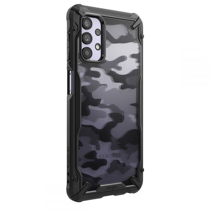 Ringke - Husă Fusion X pentru Samsung Galaxy A32 5G, camuflaj negru