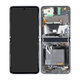 Samsung Galaxy Z Flip 5G F707B - Ecran LCD + Sticlă Tactilă + Ramă (Mystic Gray) - GH82-23351A Genuine Service Pack