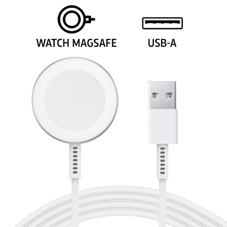 Cablu de încărcare magnetic pentru Apple Watch, USB-A, 1 m, Stainless Steel, bulk