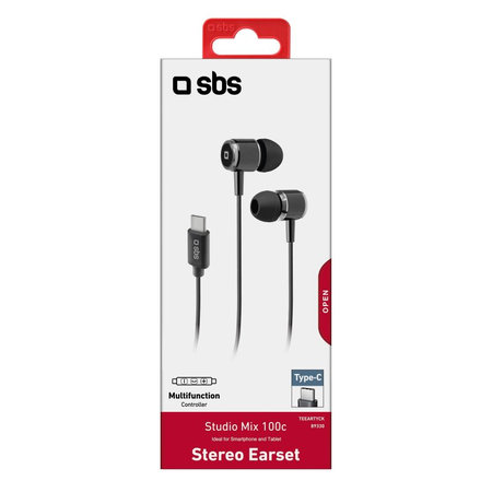 SBS - Că?ti Studio Mix 100C cu microfon, USB-C, negru