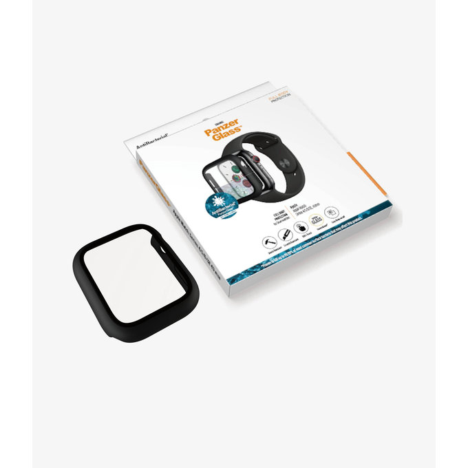 PanzerGlass - Geam securizat Full Body AB pentru Apple Watch 4, 5, 6, SE (1st gen) & SE (2nd gen) 40mm, negru