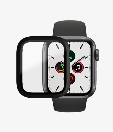 PanzerGlass - Geam securizat Full Body AB pentru Apple Watch 4, 5, 6, SE (1st gen) & SE (2nd gen) 40mm, negru