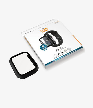 PanzerGlass - Geam securizat Full Body AB pentru Apple Watch 4, 5, 6, SE (1st gen) & SE (2nd gen) 44mm, negru