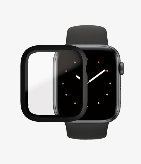 PanzerGlass - Geam securizat Full Body AB pentru Apple Watch 4, 5, 6, SE (1st gen) & SE (2nd gen) 44mm, negru
