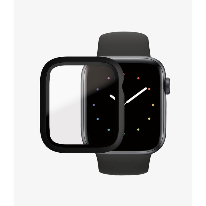 PanzerGlass - Geam securizat Full Body AB pentru Apple Watch 4, 5, 6, SE (1st gen) & SE (2nd gen) 44mm, negru