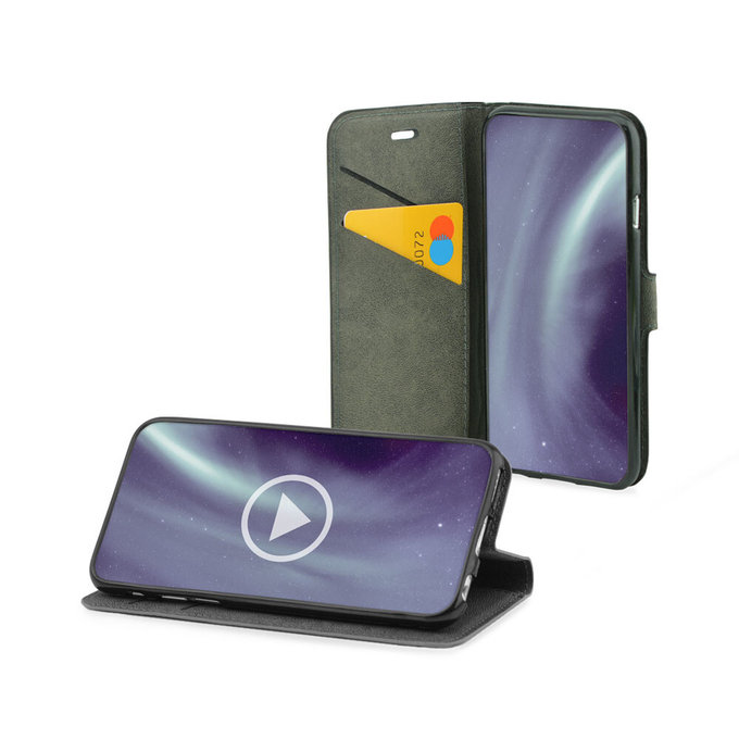 Fonex - Caz Book Identity pentru Motorola Moto E7, negru