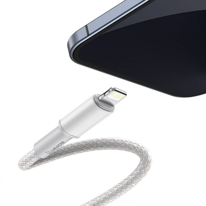 Baseus - Lightning / USB-C Cablu (1m), alb