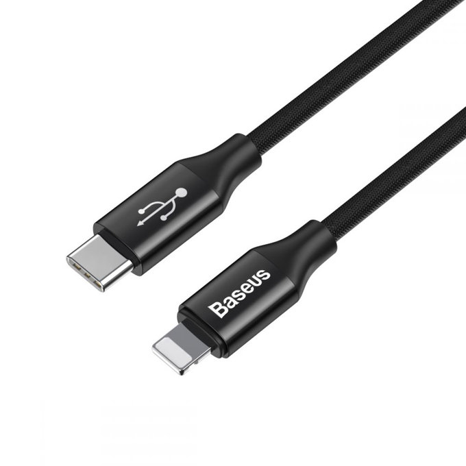 Baseus - Lightning / USB-C Cablu (1m), alb