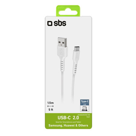 SBS - USB-C / USB Cablu (1.5m), alb