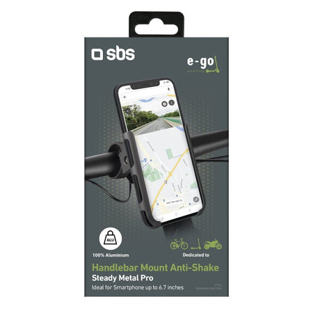 SBS - Suport PRO E-Go din aluminiu pentru scuter electric ?i bicicletă, negru