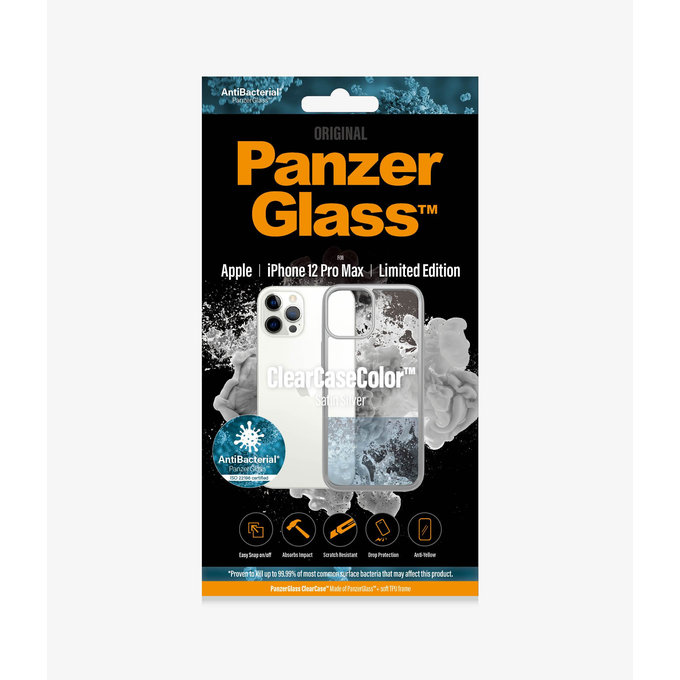 PanzerGlass - Caz ClearCase AB pentru iPhone 12 Pro Max, silver