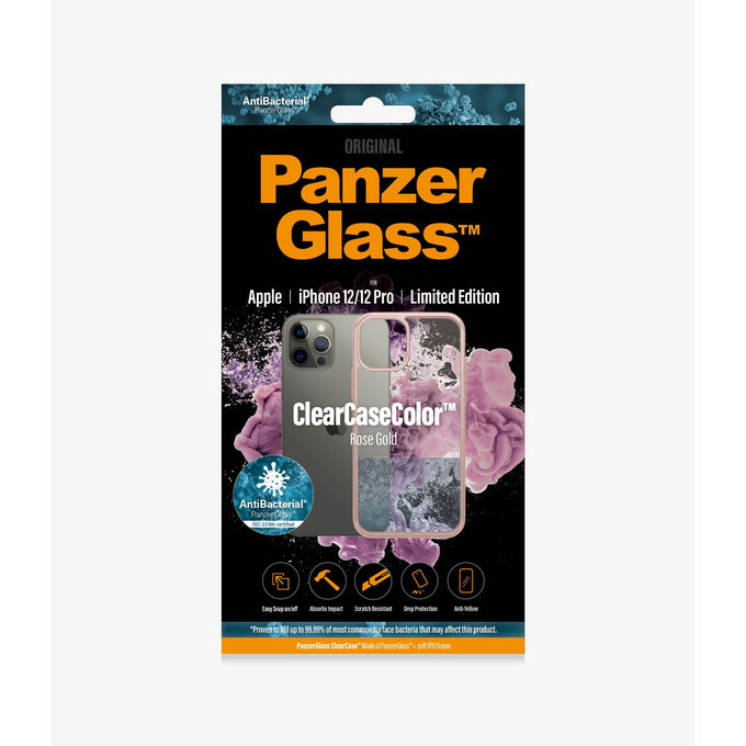 PanzerGlass - Husă ClearCase AB pentru iPhone 12/12 Pro, rose gold