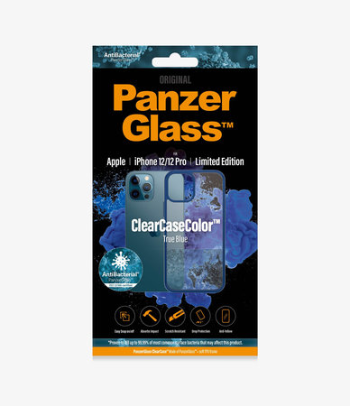 PanzerGlass - Caz ClearCase AB pentru iPhone 12 ?i 12 Pro, blue