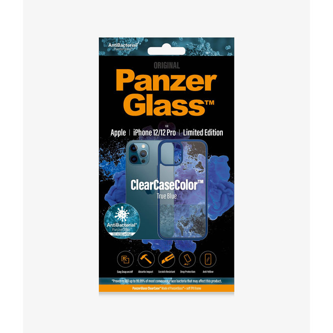 PanzerGlass - Caz ClearCase AB pentru iPhone 12 ?i 12 Pro, blue