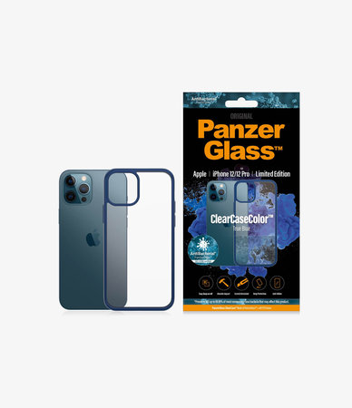 PanzerGlass - Caz ClearCase AB pentru iPhone 12 ?i 12 Pro, blue