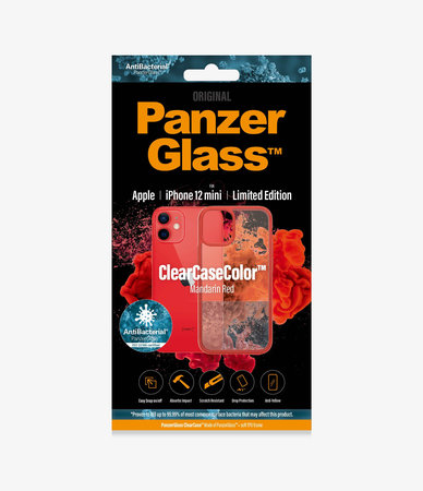 PanzerGlass - Caz ClearCase AB pentru iPhone 12 mini, red