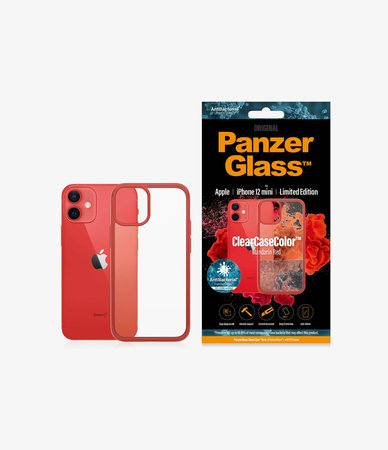 PanzerGlass - Caz ClearCase AB pentru iPhone 12 mini, red