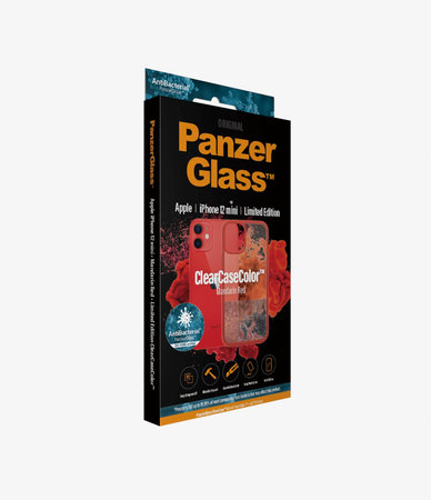 PanzerGlass - Caz ClearCase AB pentru iPhone 12 mini, red