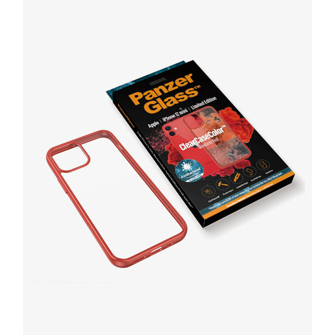 PanzerGlass - Caz ClearCase AB pentru iPhone 12 mini, red