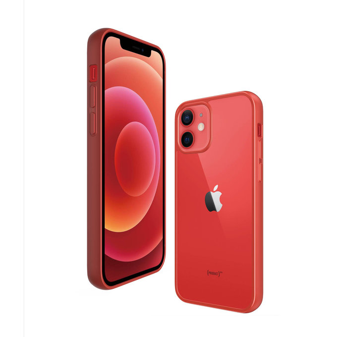 PanzerGlass - Caz ClearCase AB pentru iPhone 12 mini, red