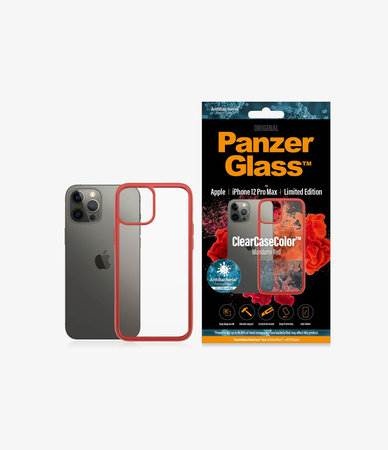 PanzerGlass - Caz ClearCase AB pentru iPhone 12 Pro Max, red