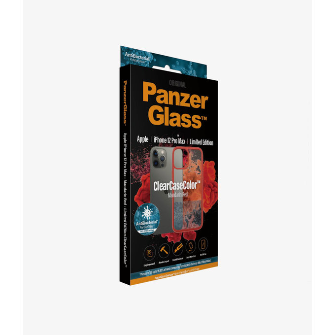 PanzerGlass - Caz ClearCase AB pentru iPhone 12 Pro Max, red