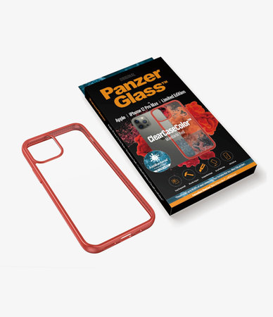 PanzerGlass - Caz ClearCase AB pentru iPhone 12 Pro Max, red