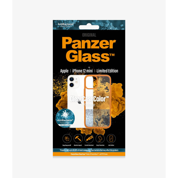 PanzerGlass - Caz ClearCase AB pentru iPhone 12 mini, orange