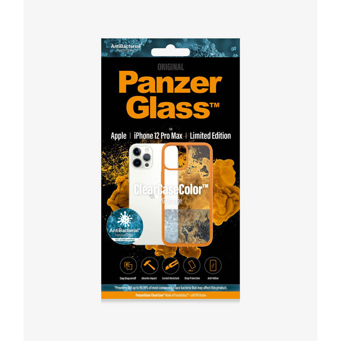 PanzerGlass - Caz ClearCase AB pentru iPhone 12 Pro Max, orange