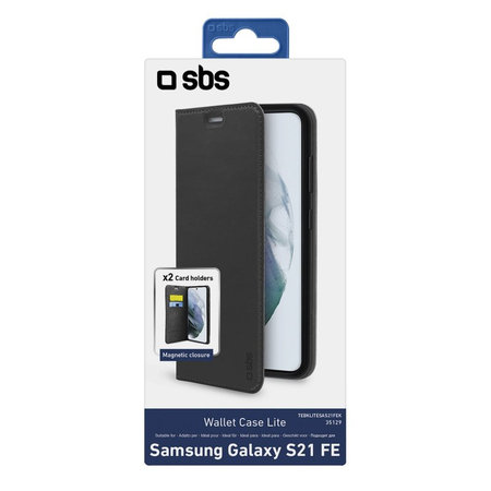 SBS - Caz Book Wallet Lite pentru Samsung Galaxy S21 FE, negru