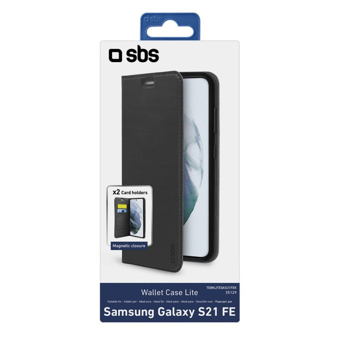 SBS - Caz Book Wallet Lite pentru Samsung Galaxy S21 FE, negru